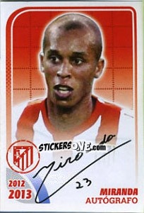 Sticker Miranda - Atletico de Madrid 2012-2013 - Panini