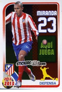 Sticker Miranda - Atletico de Madrid 2012-2013 - Panini