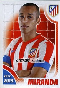 Sticker Miranda - Atletico de Madrid 2012-2013 n. 62 - Panini