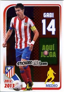 Figurina Gabi - Atletico de Madrid 2012-2013 - Panini