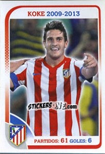 Cromo Koke - Atletico de Madrid 2012-2013 - Panini