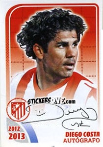 Sticker Diego Costa - Atletico de Madrid 2012-2013 n. 153 - Panini