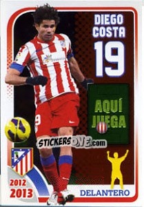 Sticker Diego Costa - Atletico de Madrid 2012-2013 n. 154 - Panini