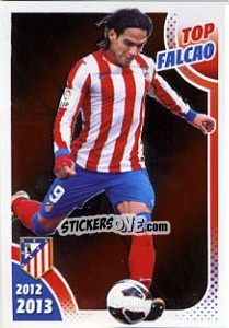 Cromo Top Falcao - Atletico de Madrid 2012-2013 - Panini