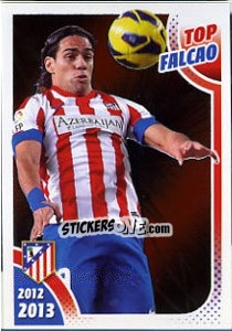 Sticker Top Falcao - Atletico de Madrid 2012-2013 n. 166 - Panini