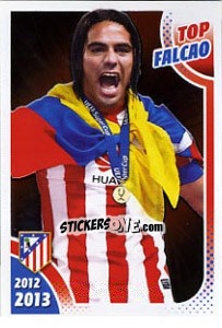 Sticker Top Falcao - Atletico de Madrid 2012-2013 n. 169 - Panini