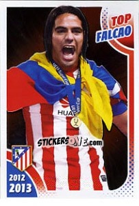 Cromo Top Falcao - Atletico de Madrid 2012-2013 - Panini