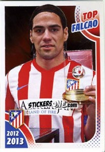 Sticker Top Falcao - Atletico de Madrid 2012-2013 n. 170 - Panini