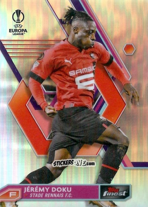 Figurina Jeremy Doku - Finest UEFA Champions League & Europa League 2022-2023
 n. E118 - Topps