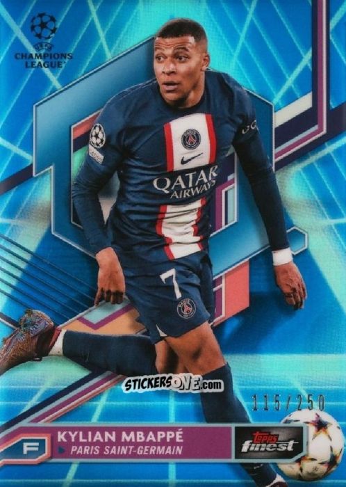 Figurina Kylian Mbappe - Finest UEFA Champions League & Europa League 2022-2023
 n. 1 - Topps