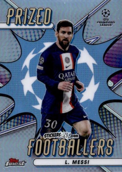 Figurina Lionel Messi - Finest UEFA Champions League & Europa League 2022-2023
 n. PF-9 - Topps