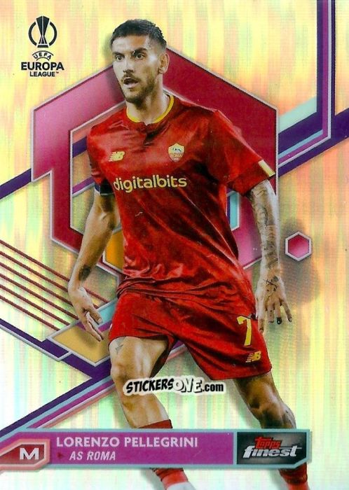 Figurina Lorenzo Pellegrini - Finest UEFA Champions League & Europa League 2022-2023
 n. E117 - Topps