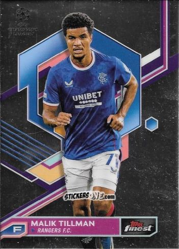 Cromo Malik Tillman - Finest UEFA Champions League & Europa League 2022-2023
 n. 102 - Topps