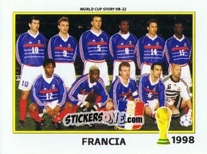 Sticker Francia 1998 - World Cup Story 1998-2022 n. 70 - BOYCOL