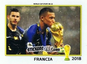 Sticker Mbappe 2018 (Mbappè) - World Cup Story 1998-2022 n. 80 - BOYCOL