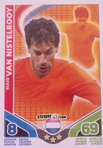 Sticker Ruud Van Nistelrooy - Match Attax World Stars 2010
 n. 91 - Topps