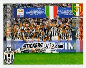 Sticker Juventus campione - Juventus 2012-2013 n. 13 - Panini