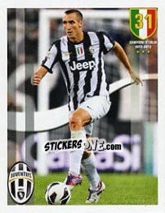 Sticker Giorgio Chiellini - Juventus 2012-2013 n. 22 - Panini
