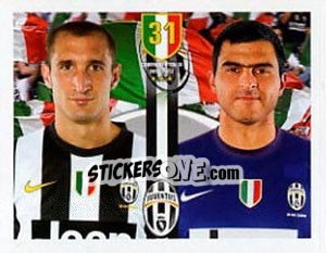 Figurina Giorgio Chiellini / Rubinho - Juventus 2012-2013 - Panini