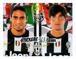 Cromo Martin Caceres / Paolo De Ceglie - Juventus 2012-2013 - Panini