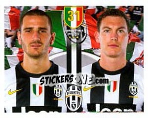 Sticker Leonardo Bonucci / stephan Lichtsteiner - Juventus 2012-2013 - Panini
