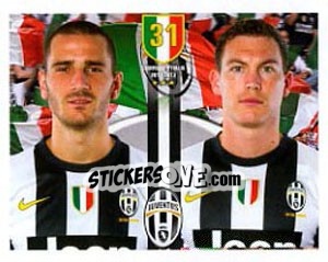 Sticker Leonardo Bonucci / stephan Lichtsteiner - Juventus 2012-2013 n. 31 - Panini