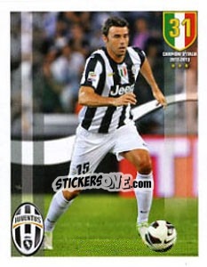 Sticker Andrea Barzagli - Juventus 2012-2013 n. 34 - Panini