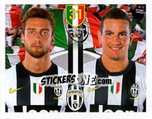 Sticker Claudio Marchisio / Simone Padoin - Juventus 2012-2013 n. 43 - Panini