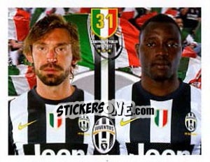 Figurina Andrea Pirlo / Kwadwo Asamoah - Juventus 2012-2013 - Panini