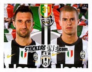 Sticker Mirko Vucinic / Sebastian Giovinco - Juventus 2012-2013 n. 59 - Panini