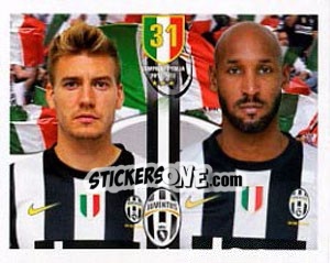 Sticker Nicklas Bendtner / Nicolas Anelka - Juventus 2012-2013 n. 63 - Panini