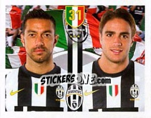 Sticker Fabio Quagliarella / Alessandro Matri - Juventus 2012-2013 n. 67 - Panini
