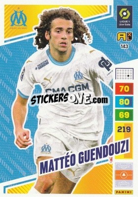 Sticker Mattéo Guendouzi - Ligue 1 2023-2024. Adrenalyn XL
 n. 143 - Panini