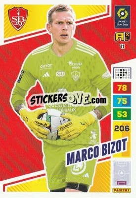 Sticker Marco Bizot - Ligue 1 2023-2024. Adrenalyn XL
 n. 11 - Panini