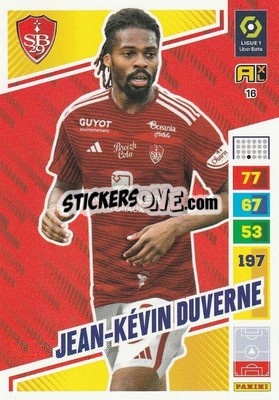 Sticker Jean-Kévin Duverne - Ligue 1 2023-2024. Adrenalyn XL
 n. 16 - Panini