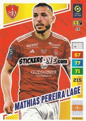 Sticker Mathias Pereira Lage - Ligue 1 2023-2024. Adrenalyn XL
 n. 24 - Panini
