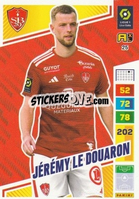 Sticker Jérémy Le Douaron - Ligue 1 2023-2024. Adrenalyn XL
 n. 25 - Panini