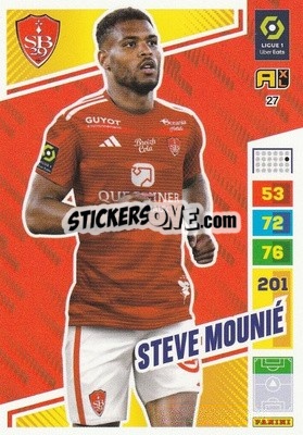 Cromo Steve Mounié - Ligue 1 2023-2024. Adrenalyn XL
 - Panini