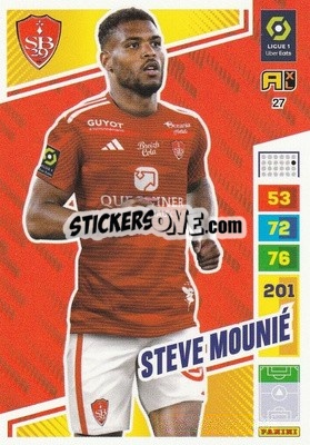 Figurina Steve Mounié - Ligue 1 2023-2024. Adrenalyn XL
 n. 27 - Panini