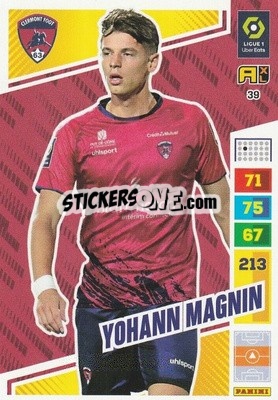 Sticker Yohann Magnin - Ligue 1 2023-2024. Adrenalyn XL
 n. 39 - Panini