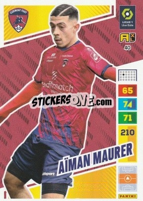 Sticker Aïman Maurer - Ligue 1 2023-2024. Adrenalyn XL
 n. 40 - Panini