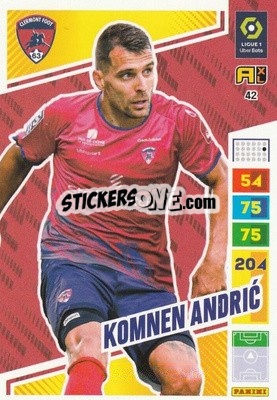 Sticker Komnen Andrić - Ligue 1 2023-2024. Adrenalyn XL
 n. 42 - Panini