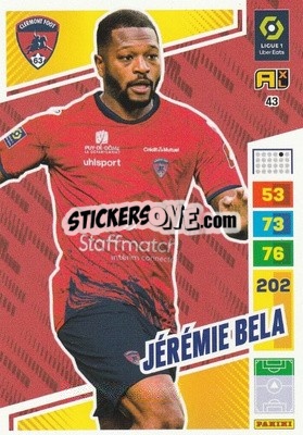 Cromo Jérémie Bela - Ligue 1 2023-2024. Adrenalyn XL
 - Panini
