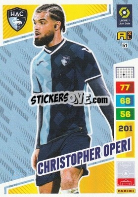 Sticker Christopher Opéri - Ligue 1 2023-2024. Adrenalyn XL
 n. 51 - Panini