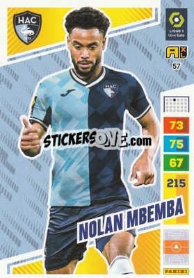 Sticker Nolan Mbemba - Ligue 1 2023-2024. Adrenalyn XL
 n. 57 - Panini