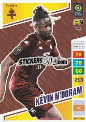 Sticker Kévin N'Doram - Ligue 1 2023-2024. Adrenalyn XL
 n. 166 - Panini