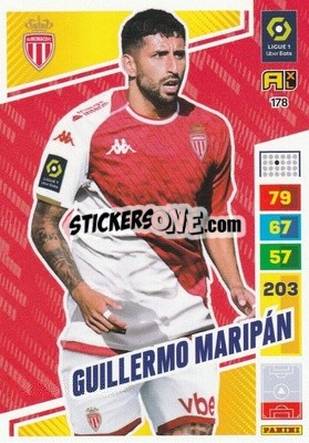Sticker Guillermo Maripán - Ligue 1 2023-2024. Adrenalyn XL
 n. 178 - Panini