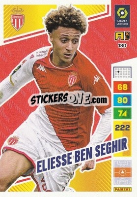 Sticker Eliesse Ben Seghir - Ligue 1 2023-2024. Adrenalyn XL
 n. 180 - Panini