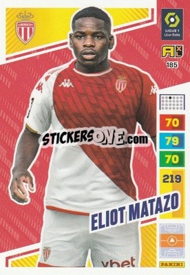 Sticker Eliot Matazo - Ligue 1 2023-2024. Adrenalyn XL
 n. 185 - Panini