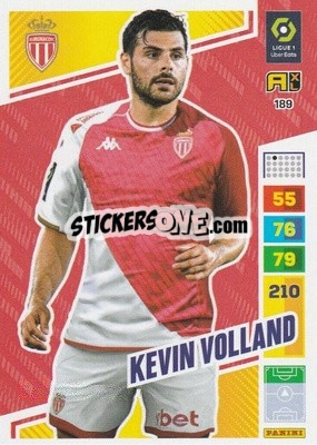 Sticker Kevin Volland - Ligue 1 2023-2024. Adrenalyn XL
 n. 189 - Panini